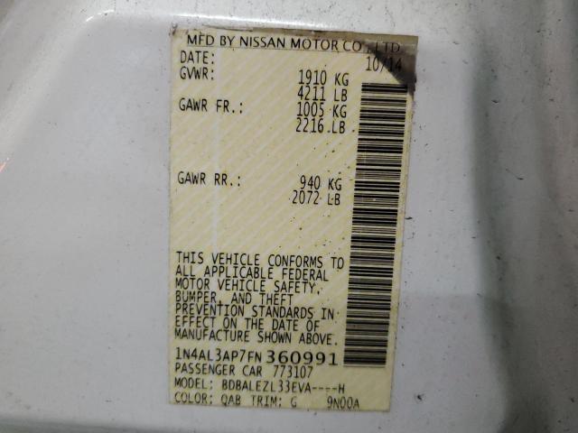 2015 NISSAN ALTIMA 2.5 - 1N4AL3AP7FN360991