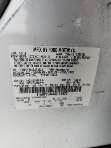 2016 FORD TAURUS SEL 1FAHP2E86GG153823
