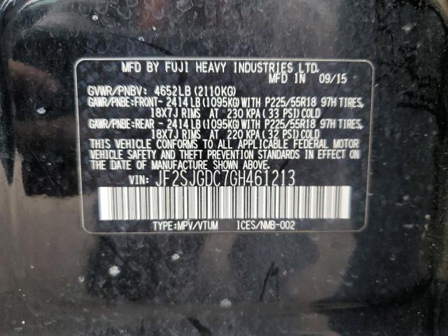 2016 SUBARU FORESTER 2 JF2SJGDC7GH461213