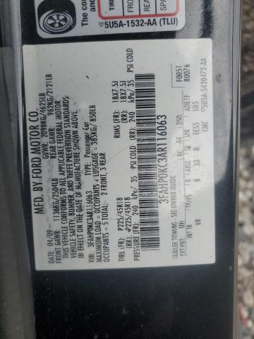 2010 FORD FUSION SPO - 3FAHP0KC3AR116063