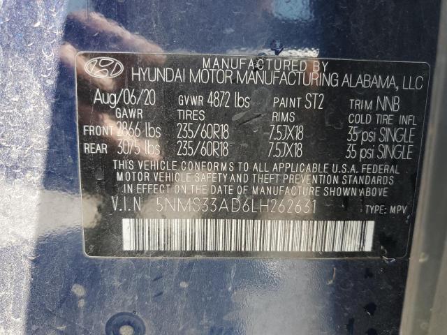 2020 HYUNDAI SANTA FE S 5NMS33AD6LH262631