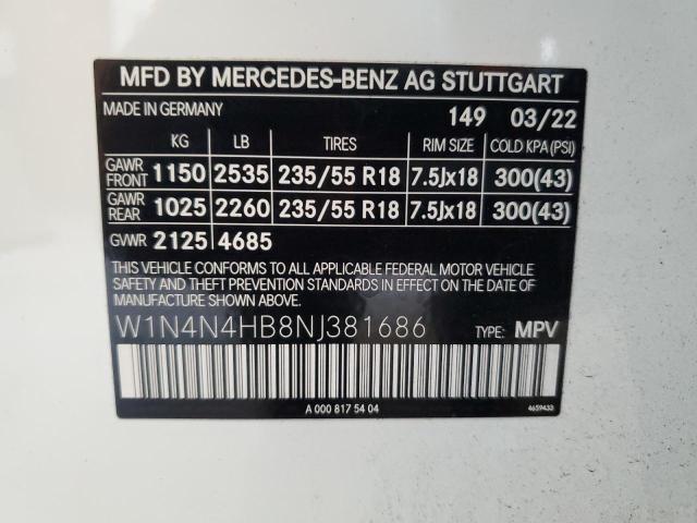 2022 MERCEDES-BENZ GLA 250 4M W1N4N4HB8NJ381686