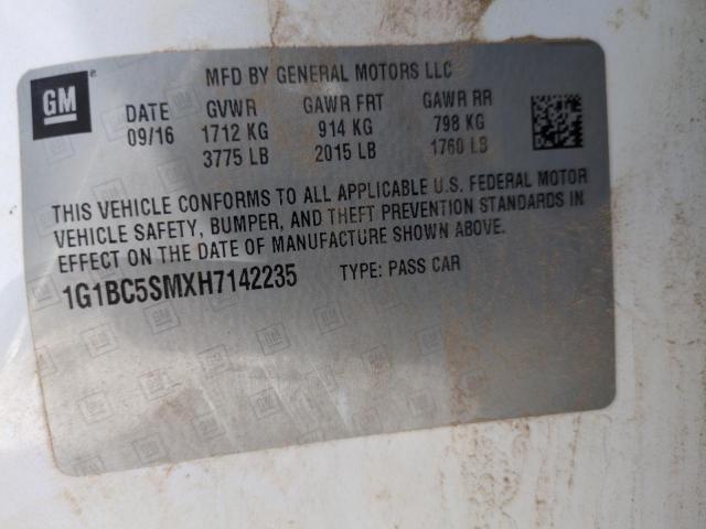 2017 CHEVROLET CRUZE LS - 1G1BC5SMXH7142235