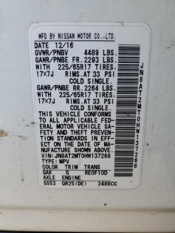 2017 NISSAN ROGUE S - JN8AT2MT0HW137268