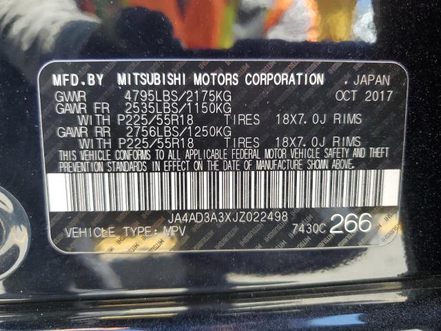 2018 MITSUBISHI OUTLANDER JA4AD3A3XJZ022498