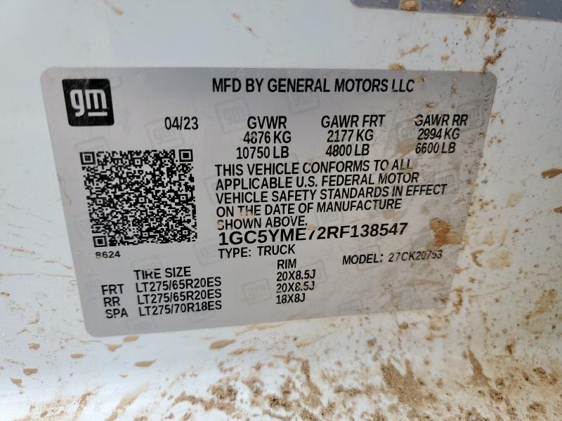 2024 CHEVROLET SILVERADO - 1GC5YME72RF138547