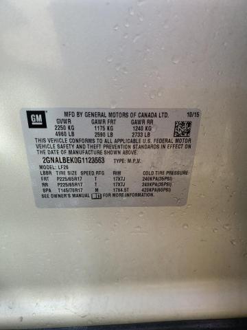 2016 CHEVROLET EQUINOX LS 2GNALBEK0G1123563