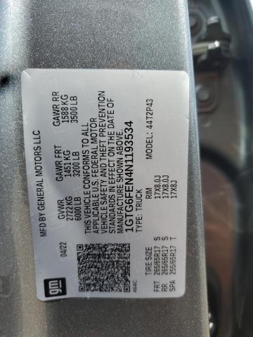 2022 GMC CANYON AT4 1GTG6FEN4N1193534