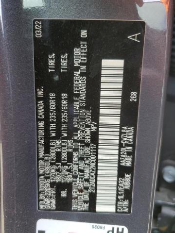2022 LEXUS NX 250 2T2ADCAZ2NC001117