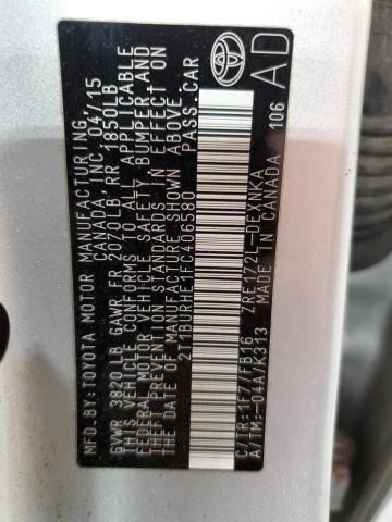 2015 TOYOTA COROLLA L - 2T1BURHE1FC406580