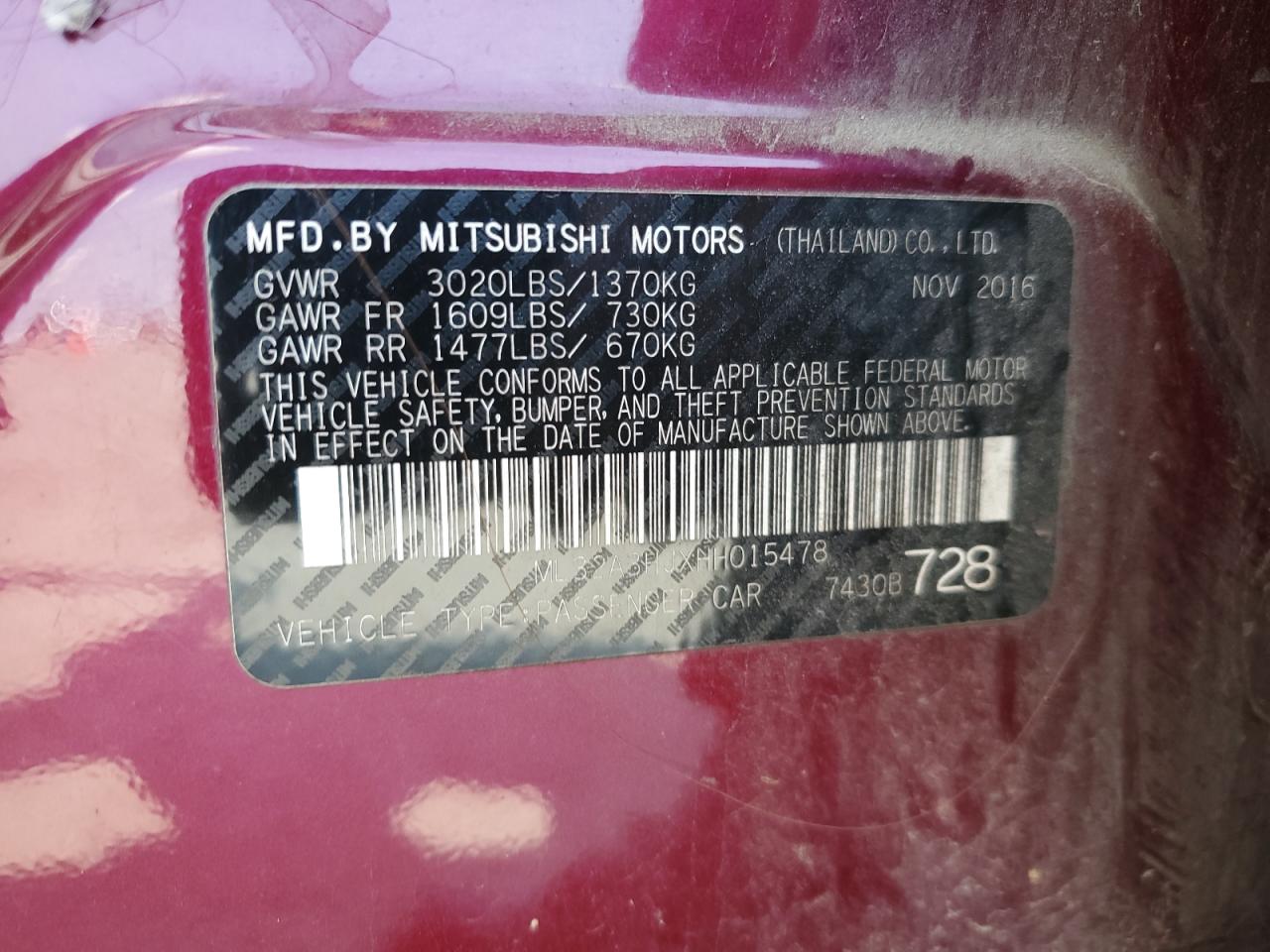 MITSUBISHI MIRAGE ES