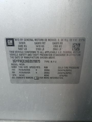 2016 CADILLAC SRX PERFOR - 3GYFNCE36GS578875
