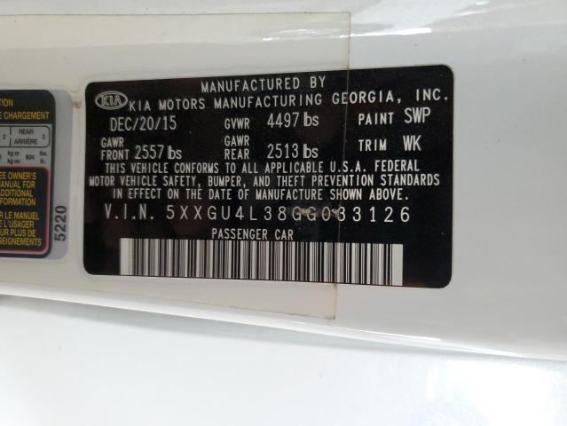 2016 KIA OPTIMA EX - 5XXGU4L38GG033126