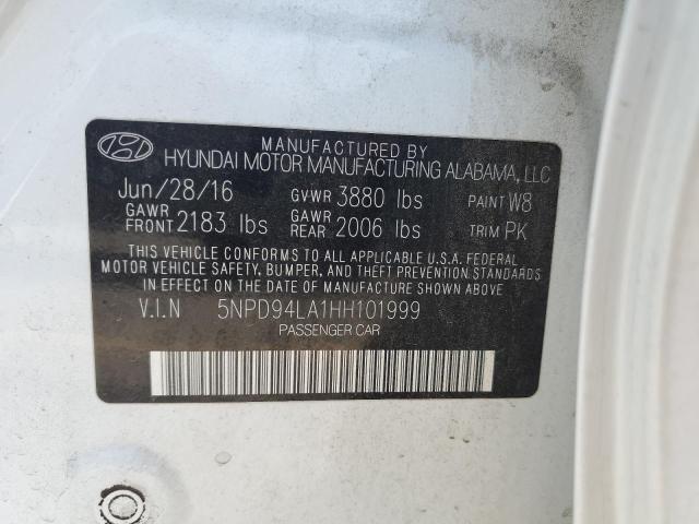 2017 HYUNDAI ELANTRA EC 5NPD94LA1HH101999