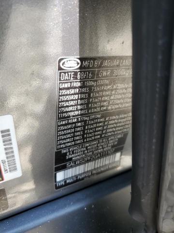2016 LAND ROVER RANGE ROVE SALWS2PF2GA111107
