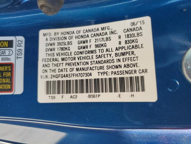 2015 HONDA CIVIC SI 2HGFG4A57FH707304
