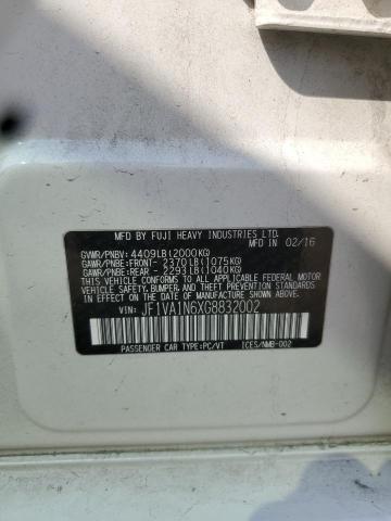 2016 SUBARU WRX LIMITE - JF1VA1N6XG8832002