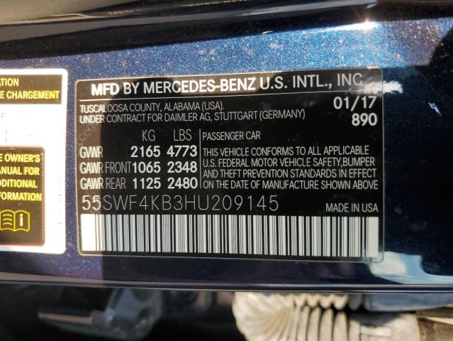 2017 MERCEDES-BENZ C 300 4MATIC 55SWF4KB3HU209145