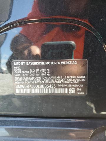 2020 BMW 330XI 3MW5R7J00L8B35425