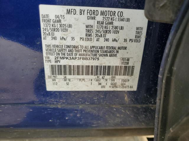 2015 FORD EDGE SPORT - 2FMPK3AP3FBB37975