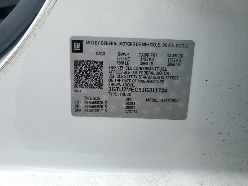 2018 GMC SIERRA K1500 SLE #3311607219