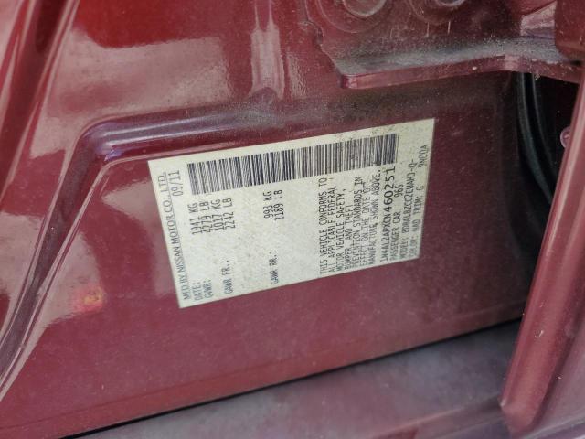 2012 NISSAN ALTIMA BAS - 1N4AL2APXCN460251