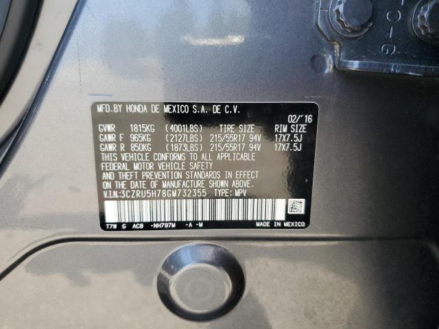 2016 HONDA HR-V EXL 3CZRU5H78GM732355