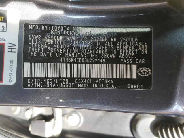 2016 TOYOTA AVALON XLE 4T1BK1EB0GU222149
