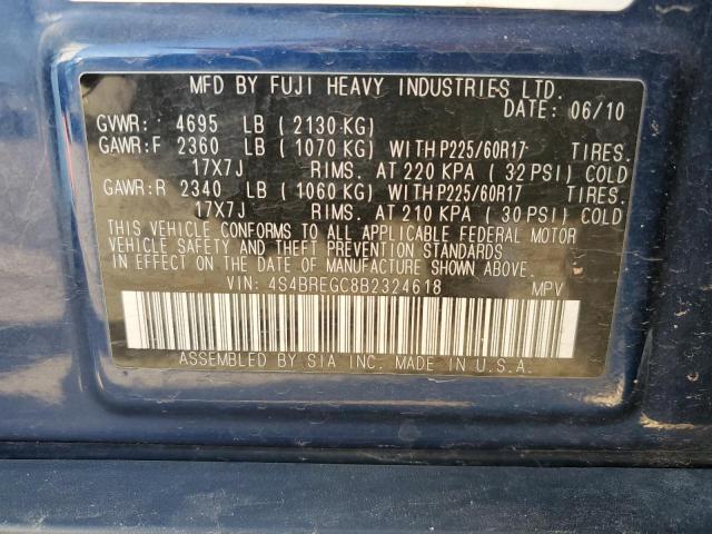 2011 SUBARU OUTBACK 3.6R PREMIUM - 4S4BREGC8B2324618