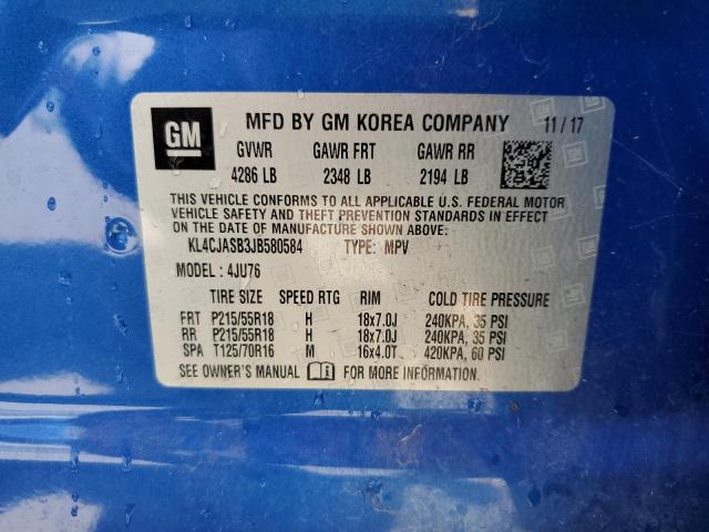 2018 BUICK ENCORE PRE KL4CJASB3JB580584