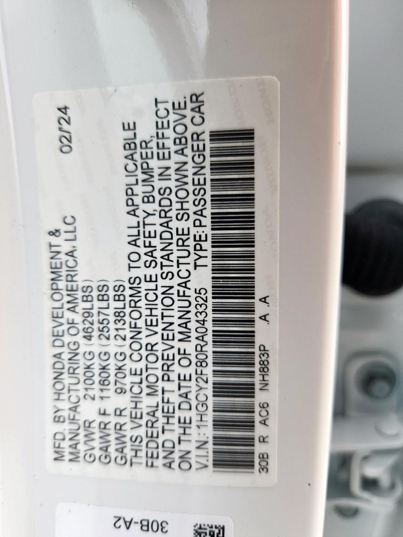 2024 HONDA ACCORD TOU 1HGCY2F80RA043325