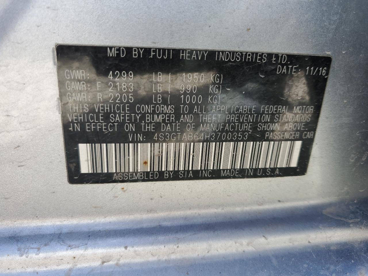 SUBARU IMPREZA PREMIUM