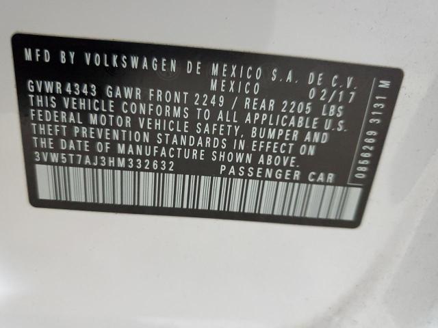 2017 VOLKSWAGEN JETTA GLI 3VW5T7AJ3HM332632