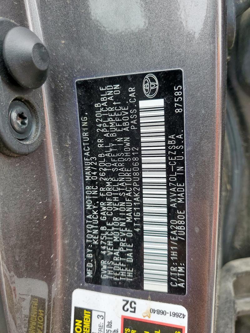 2023 TOYOTA CAMRY SE N - 4T1G11AK2PU806812