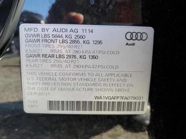 2015 AUDI SQ5 PRESTI WA1VGAFP7FA079031