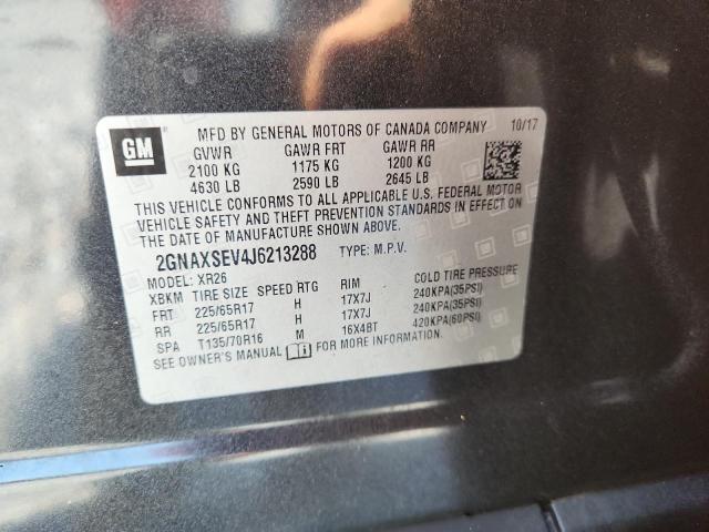 2018 CHEVROLET EQUINOX LT 2GNAXSEV4J6213288