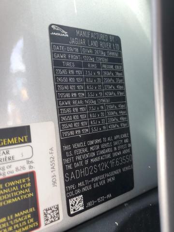 2019 JAGUAR I-PACE FIRST EDITION SADHD2S12K1F63550