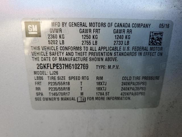 2017 GMC TERRAIN SLT 2GKFLPE37H6102769