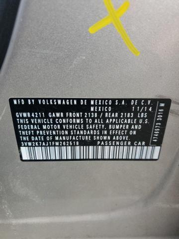 2015 VOLKSWAGEN JETTA BASE 3VW2K7AJ1FM262518