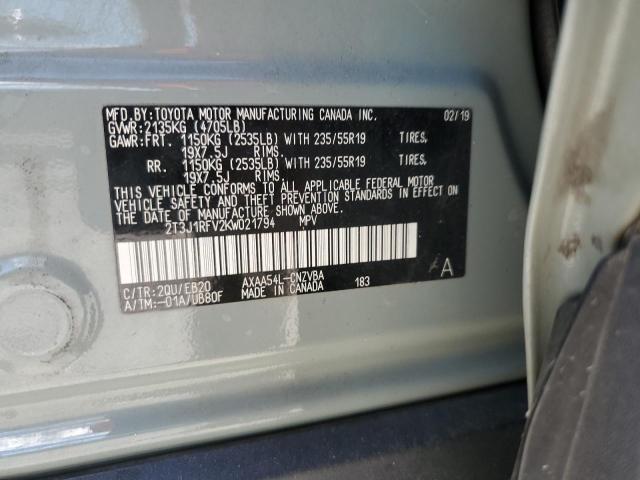 2019 TOYOTA RAV4 ADVENTURE 2T3J1RFV2KW021794