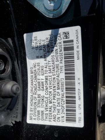 2020 HONDA CIVIC LX 2HGFC2F64LH558573