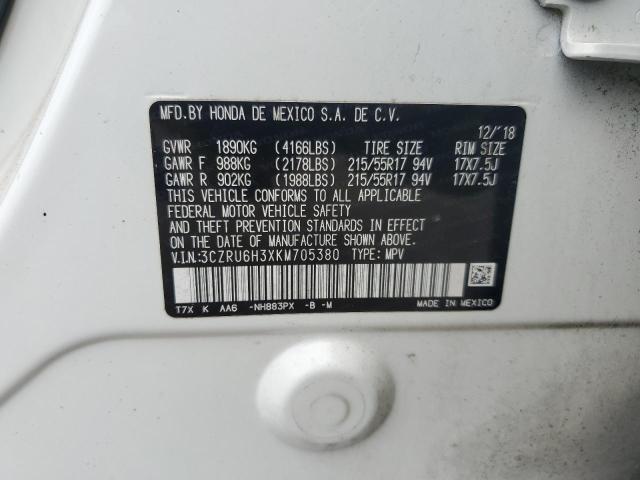 2019 HONDA HR-V LX 3CZRU6H3XKM705380