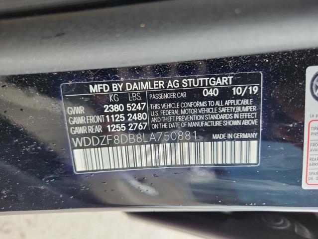 2020 MERCEDES-BENZ E 350 WDDZF8DB8LA750881