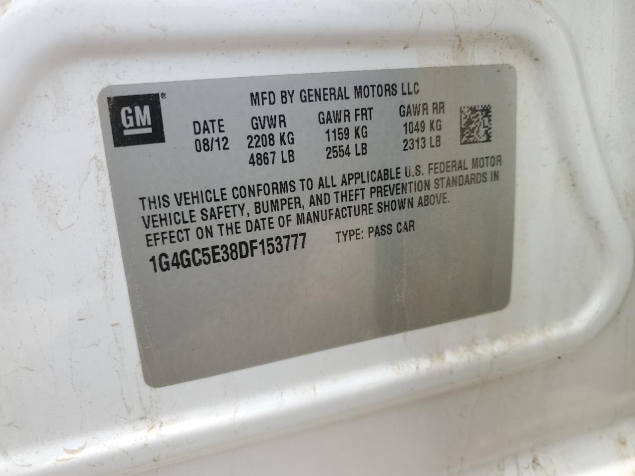 Lot #3310446295 2013 BUICK LACROSSE