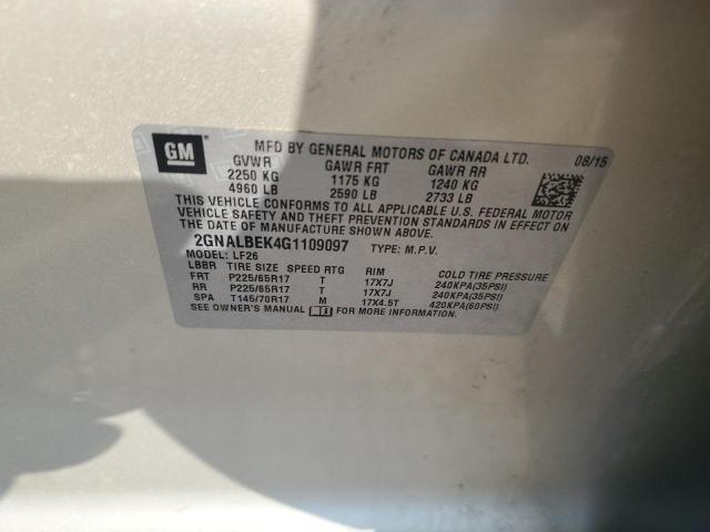 2016 CHEVROLET EQUINOX LS 2GNALBEK4G1109097