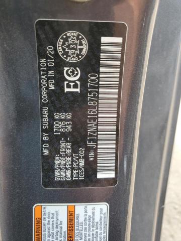 2020 TOYOTA 86 GT JF1ZNAE16L8751700