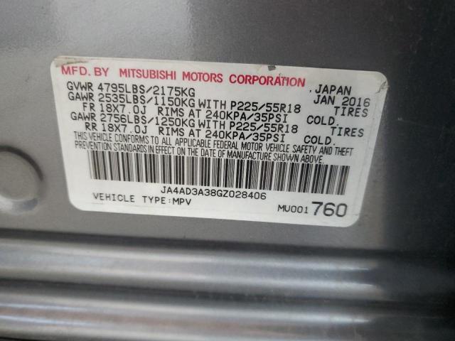 2016 MITSUBISHI OUTLANDER SE JA4AD3A38GZ028406