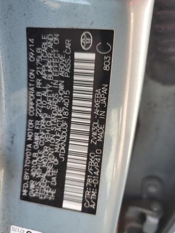 2015 TOYOTA PRIUS JTDKN3DU3F1874015