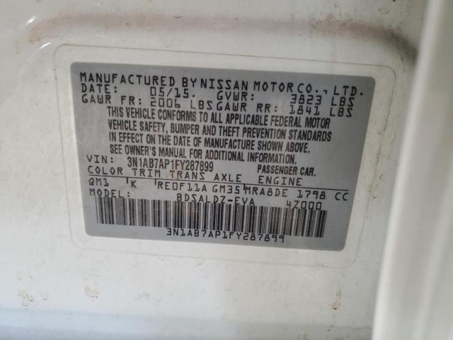 2015 NISSAN SENTRA S - 3N1AB7AP1FY287899