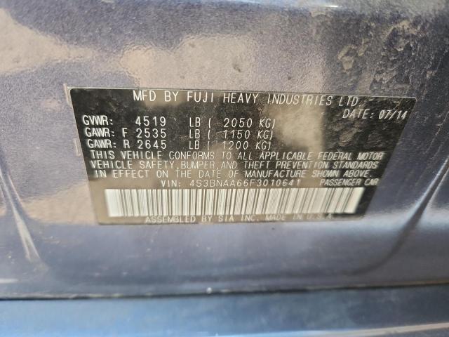2015 SUBARU LEGACY 2.5 4S3BNAA66F3010641